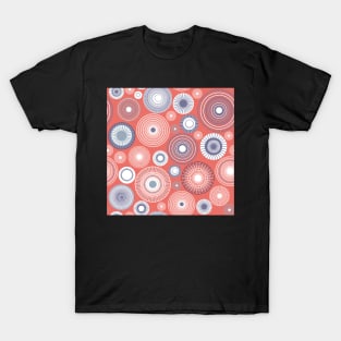 colorful circles | coral and violet T-Shirt